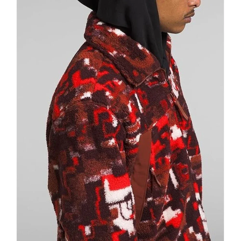 The North Face Campshire NF0A84HY Mens Fiery Red Fleece Jacket Size Small SGN396